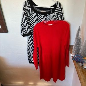Dress Bundle 2 knit sweater dresses Sz. L